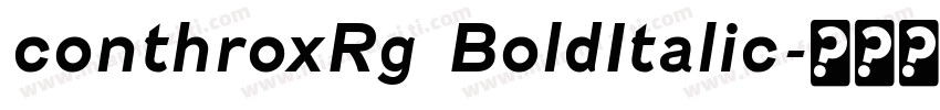 conthroxRg BoldItalic字体转换